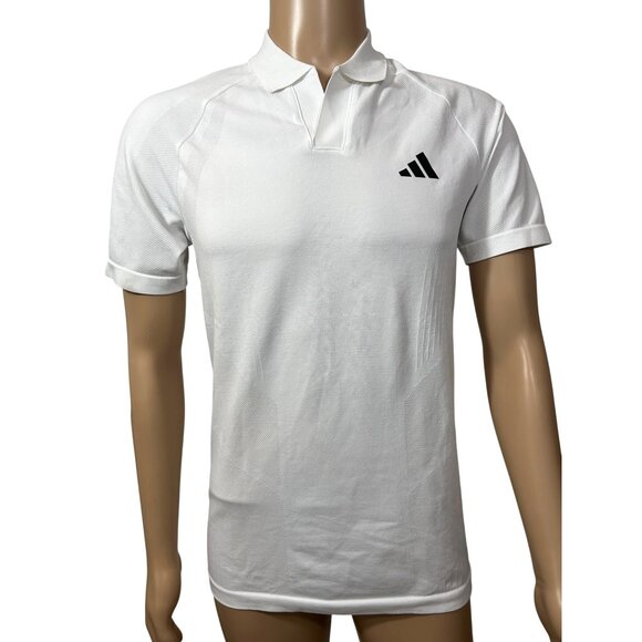 Adidas Men’s Polo Shirt Tennis Golf S White Training Essentials Short Sleeve - Picture 1 of 16